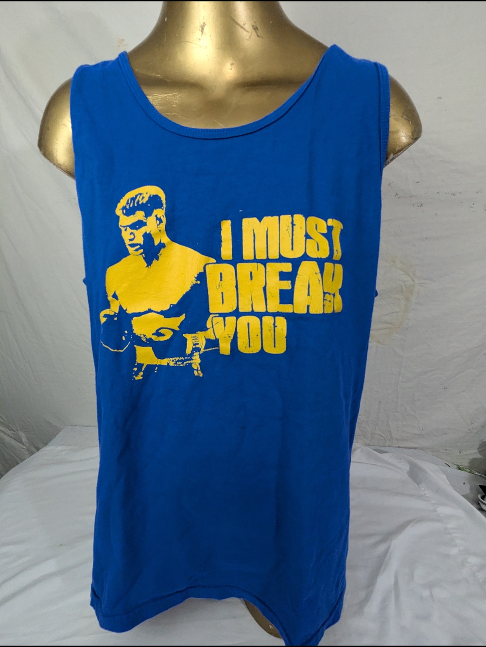 I Must Break You Dolph Lundgren Ivan Drago Quote Rocky Boxing USSR Blue Large